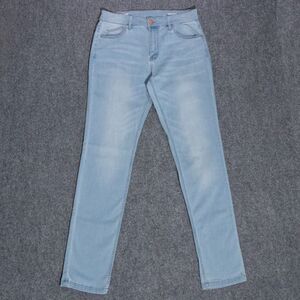 Mugsy Grands Jeans Men's 32x34 Light Wash Blue Straight Stretch Denim Pants